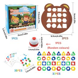 YAMAMA Geometric Shape And Color Matching Puzzle Board Game with Bell for Kids Fun and Learning Entertainment Kids Toys - Multicolor image 3
