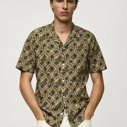 MANGO MAN Printed Casual Shirt-image-91
