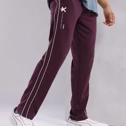 HRX by Hrithik Roshan Men Contrast Piping Mid-Rise Lifestyle Track Pants-image-26
