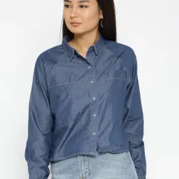 Style Quotient Blue Cotton Shirt-image-94