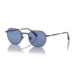 Shisen Fox Blue Round Unisex Sunglasses-image-52