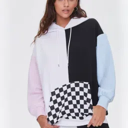 Forever 21 Multicolor Check Hooded Sweatshirt-image-13