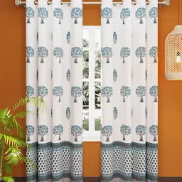 Living Roots Jaipuri Multicolor Cotton 7 ft Door Curtains - Set of 2-21