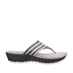 Metro Women's Grey Thong Wedges-image-63