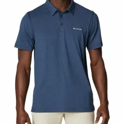 Columbia Men Blue Tech Trail Polo T-Shirt-image-39