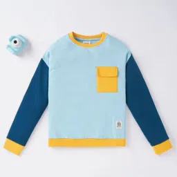 Ed-a-Mamma Kids Blue Color Block  Sweatshirt-image-21