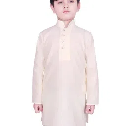 SG Yuvraj Kids Yellow Solid Full Sleeves Kurta-image-92