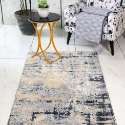 Saral Home Grey & Beige Polyester Ani Modern Soft Pile Carpet-image-74