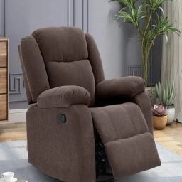 Duroflex Avalon RRR Dark Brown Wood 1 Seater Rocking & Revolving Manual Recliner Sofa-image-20