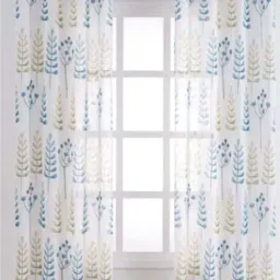 Urban Space Multicolor Linen 7 Ft. Door Curtain With Rod Pocket - Set of 2-28