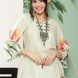 Bhama Couture Floral Printed Kurta With Palazzos-image-10