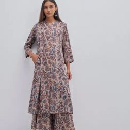 Utsa by Westside Multicolour Botanical Pattern A-Line Kurta-image-64