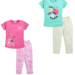 Todd N Teen Kids Multi Cotton Printed T-Shirts & Pajamas Set-picture-23