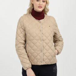 TOMMY HILFIGER Beige Regular Fit Quilted Jacket-image-75