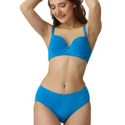 Soie Blue Under-Wired Padded Bra & Panty Set-picture-30