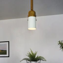 Fos Lighting White Mild Steel & Wood Modern Bottle Pendant Light-image-84