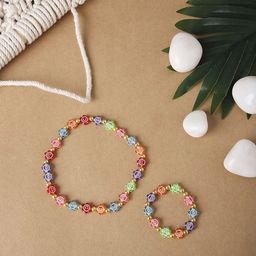 Arendelle Girls Smiley Beaded Jewellery Set-13
