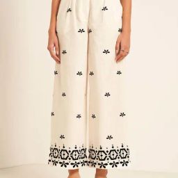 Akkriti by Pantaloons Off White Plain Pants-image-85