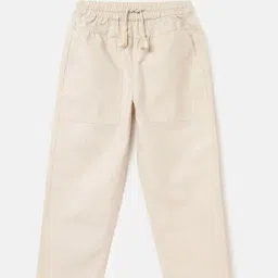 United Colors of Benetton Kids Beige Solid Trousers-picture-7