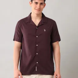 U.S. Polo Assn. Denim Co. Maroon Relaxed Fit Shirt-image-61