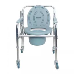 Karma Commode Wheelchair, 17 inch Seat Width, Upto 100 Kg Weight Capcity, Rainbow 11-picture-44
