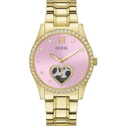 GUESS Womens White Round Dial Analog Watch - GW0380L2-16