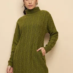 CLAPTON Self Designed Wool High Neck Pull Over Sweater-image-99