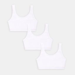 Sillysally Girls Pack of 3 Full Coverage Beginners Sports Bra With All Day Comfort-57