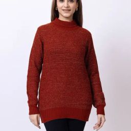 Club York Brown Solid Full Sleeves Sweater-picture-26