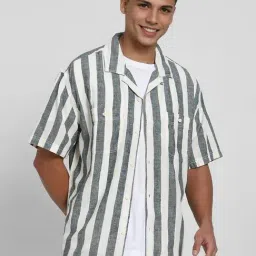 American Eagle White Regular fit Stripes Shirt-picture-22