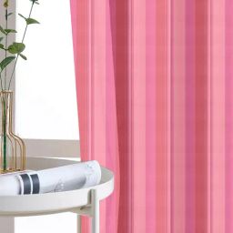 Saral Home Pink Cotton Stripe Curtain-28