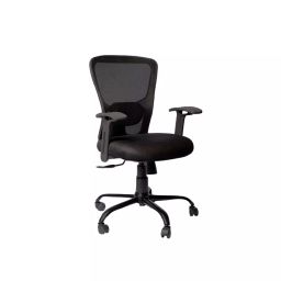Valley Green Padded Cushion Tilt Mechanism 41.5x23.5 inch Black Jaaz Mid Back Office Chair-13