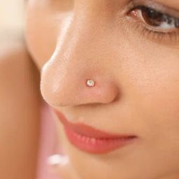 Mia by Tanishq 14k Yellow Gold White Topaz Nosepin-image-37