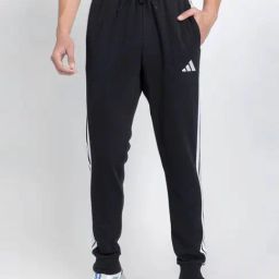 Adidas Black M 3S FT TC PT Trackpants-image-56
