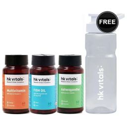 HealthKart HK Vitals Ashwagandha & Multivitamin & Fish Oil 60 Capsules & Sipper Combo-11