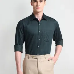 Arrow Teal Cotton Regular Fit Checks Shirt-picture-45