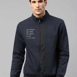 HRX by Hrithik Roshan Men Navy Blue Solid Sweatshirt-image-53