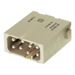 Harting Heavy Duty Connector Inserts / Modules HEAVY DUTY MODULE, PLUG, 8POS, 1.5MM2, 09140082634-19
