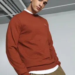 Puma Men Classics Textured Pure Cotton Slim Fit Sweatshirt-image-17