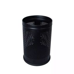 Grassland Open Top Dustbin Stainless Steel Black 10x28 Inch 35 L, GSS1247-21