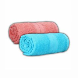 Dollar Pink & Blue 2 Pieces Cotton 600 GSM Bath Towel-15