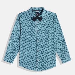 Allen Solly Junior Boys Floral Printed Cotton Casual Shirt With Bow-image-78