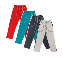 IndiCrafts Boys Set Of 4 Solid Cotton Track Pants-picture-42