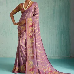 KALINI Floral Printed Sequinned Kota Saree-image-65