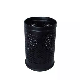 Grassland Open Top Dustbin Stainless Steel Black 8x12 Inch 10 L, GSS1097-20