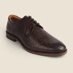 DAVINCHI Men Textured Lace-Up Formal Derby Shoes-image-34