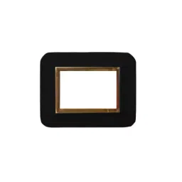 Anchor Roma Urban Hue 16 Module Gold Black Polycarbonate Cover Plate with Base Frame & Coller, 66816GBC-21