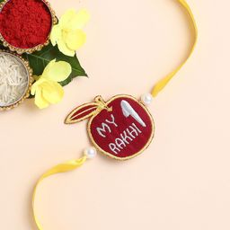 The Magic Wand My First Rakhi Apple Applique Rakhi - Maroon-image-34