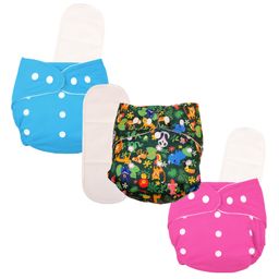 Deedry Cloth Diapers Reusable With Insert Pack of 3 - Multi Color-25