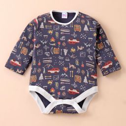 Ben Benny 100% Cotton Interlock Knit Full Sleeves  Onesie Mountain Trek Theme - Dark Grey-image-51